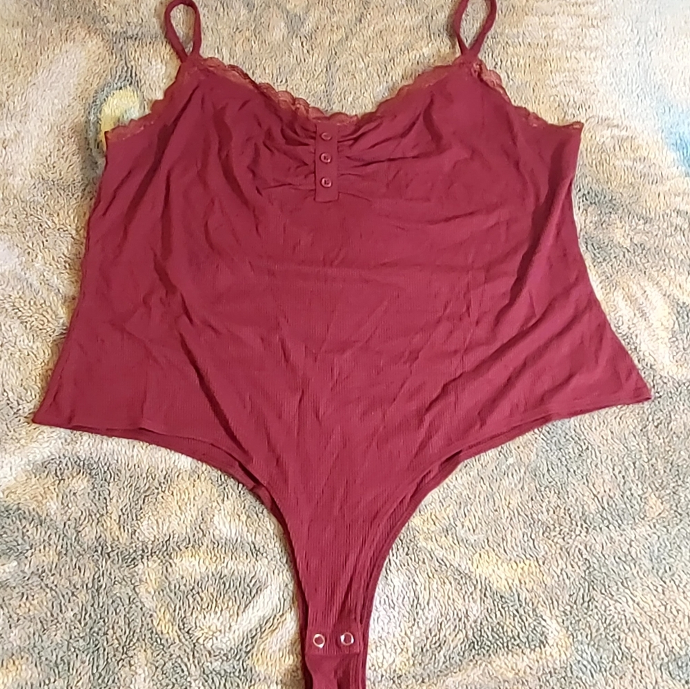 NWT Forever 21+ Henley Bodysuit